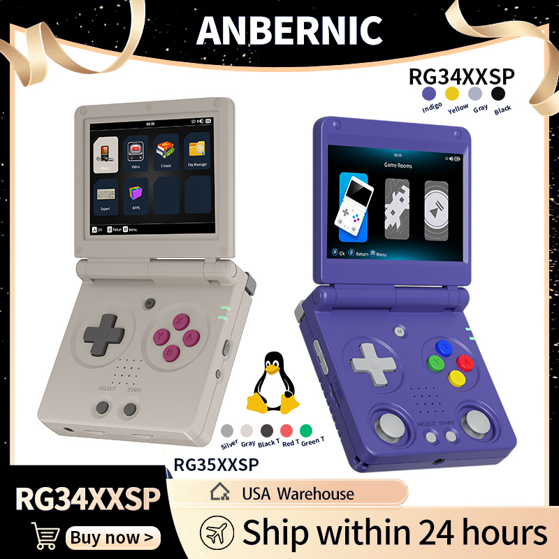 Retro Gaming Emulator - Anbernic RG34XXSP RG35XXSP Flip Handheld Game