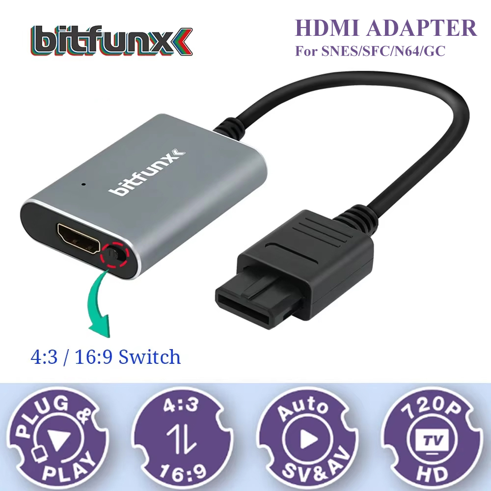 Retro Gaming Emulator - Bitfunx 720P Svideo / AV To