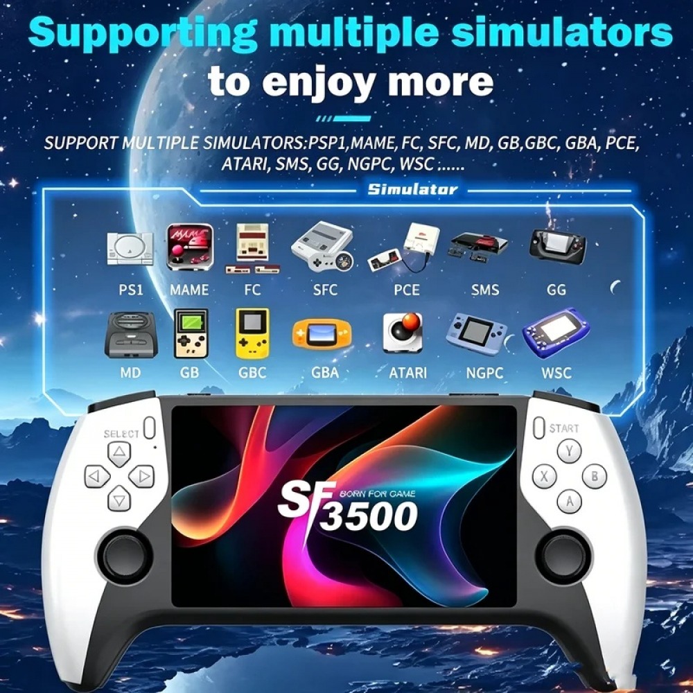 Retro Gaming Emulator - SF3500 5 inch Handheld Game Console